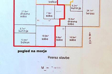 Трехкомнатная квартира порторош: 21